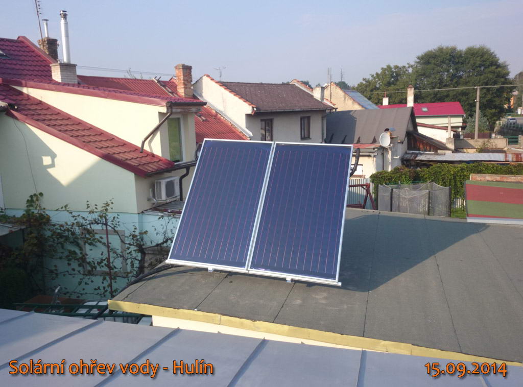 Solární ohřev vody - Hulín