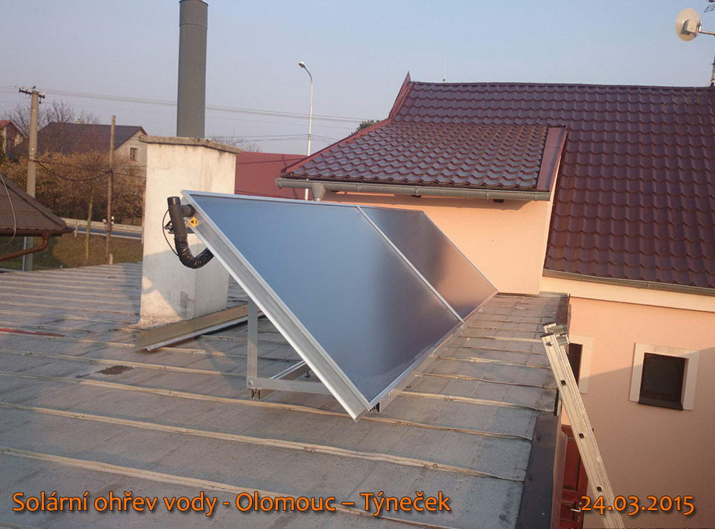 Solární ohřev vody - Olomouc – Týneček