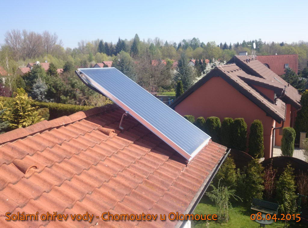 Solární ohřev vody - Chomoutov u Olomouce