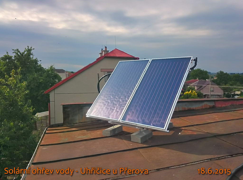 Solární ohřev vody - Uhřičice u Přerova