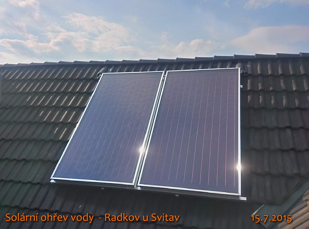 Solární ohřev vody - Radkovu Svitav