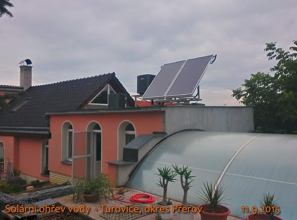 Solární ohřev vody - Turovice okres Přerov
