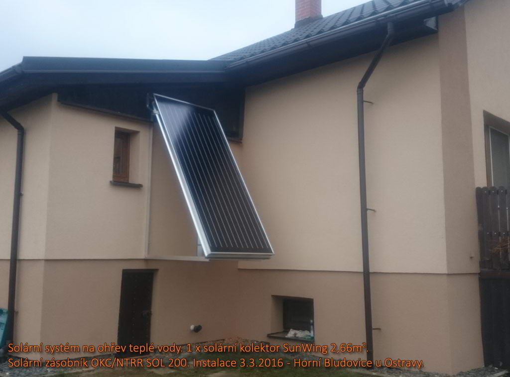 Solární ohřev vody - Horní Bludovice u Ostravy