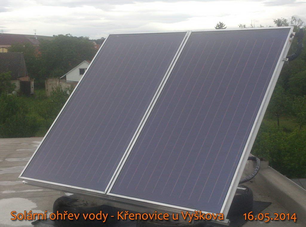Solární ohřev vody - Křenovice u Vyškova