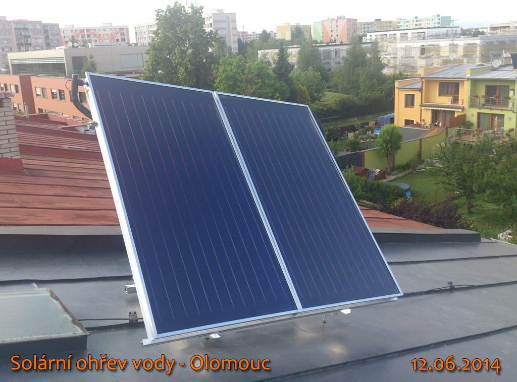 Solární ohřev vody - Olomouc