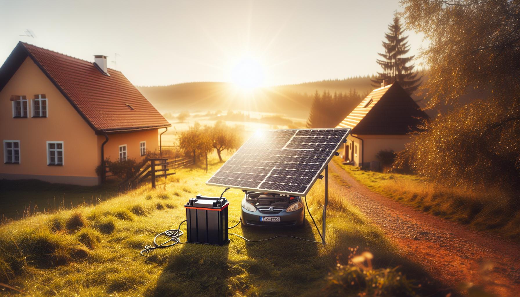 Jak dobíjet autobaterii pomocí solárního panelu